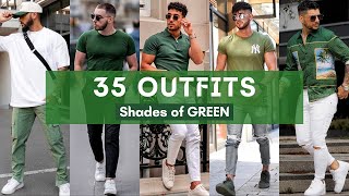 35 Ways to Style Green Color For Summer 2022 | SHADES OF GREEN | Men's Fashion 2022
