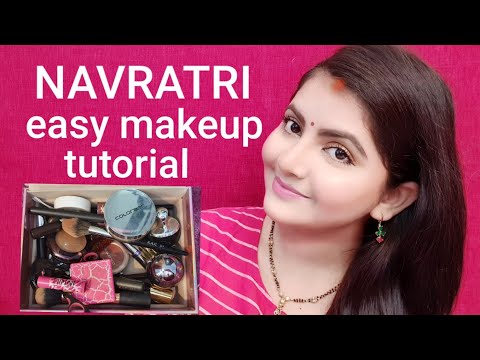 Navratri makeup look | easy makeup for Ramnavmi | My Ashtami poojan festival actual look | RARA | Video