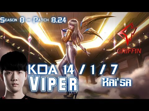GRF Viper KAI'SA vs VARUS ADC - Patch 8.24 KR Ranked