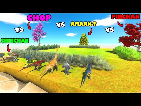 SHINCHAN vs CHOP vs PINCHAN vs FRANKLIN AMAAN-T in HIDDEN BATTLES in Animal Revolt Battle Simulator