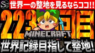 【Minecraft】目指せ世界記録！整地ノルマ達成するまで今夜も眠れないっ！【匠帽子の整地Craft！Season2/Vol.223】