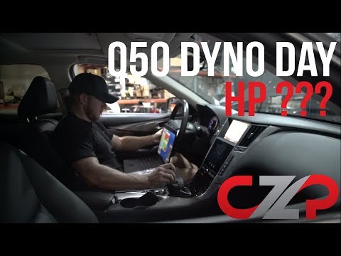 Q50 Stillen exhaust and AMS test pipe Gains and Sound Test