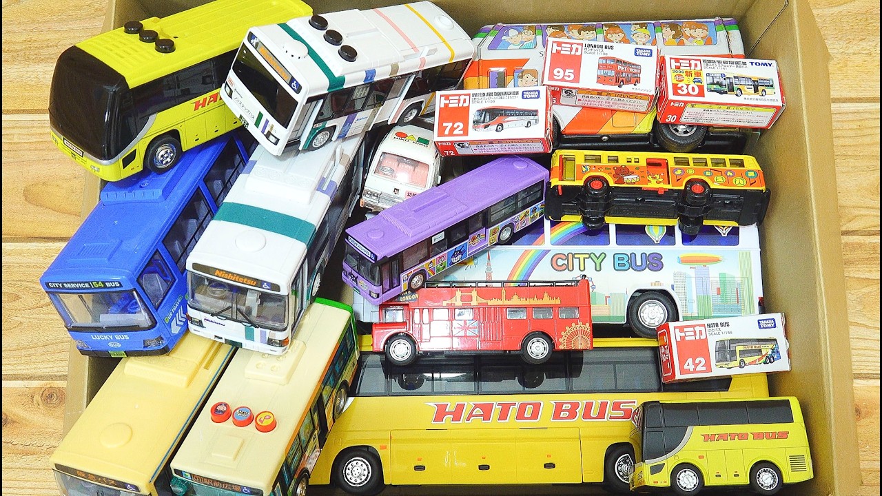 We'll collect the miniature buses in a box and check how they run.