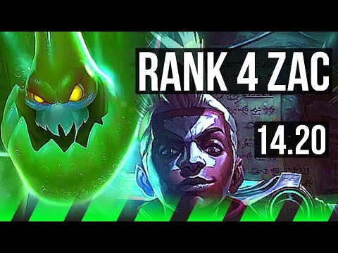 ZAC vs EKKO (JGL) | Rank 4 Zac, 7/1/10, 900+ games | BR Master | 14.20