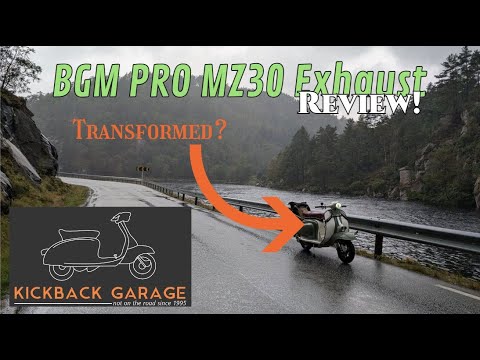 BGM PRO MZ30 lambretta Exhaust Review #kickbackgarage