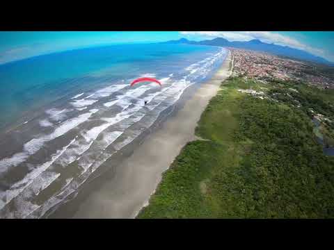 Primeiro Vôo Cross de Paramotor do Beto Palma - com os amigos em Itanhaém - SP