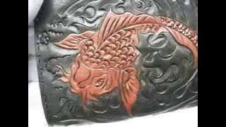 preview picture of video 'Koi Carp Leather Wallet'