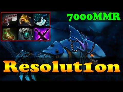 Dota 2 - Resolut1on 7000 MMR Plays Slark Vol 1 - Ranked Match Gameplay!