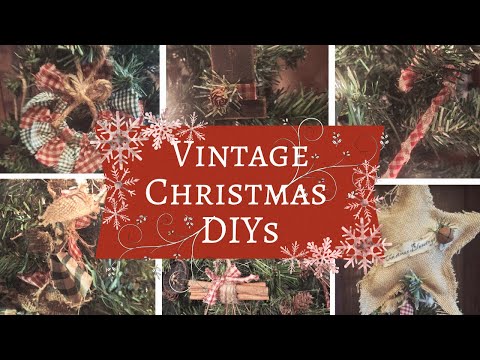 Vintage Farmhouse Christmas DIYs! 6 Christmas in July Crafts! Ornaments, a Garland, and More! 🎄