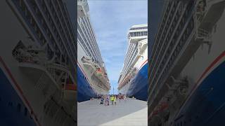 Carnival Freedom and Carnival Dream docked at Celebration Key #carnivalfreedom #love #viral #cruise