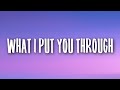 Conor Maynard What I Put You Through Lyrics