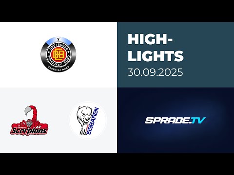 30.09.2025 - Highlights - Hannover Scorpions vs. Hammer Eisbären