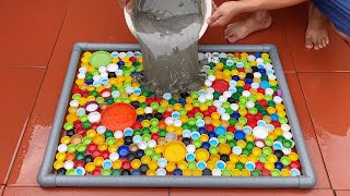 Unique bottle cap table idea / recycle bottle caps to make beautiful table /  bottle craft ideas