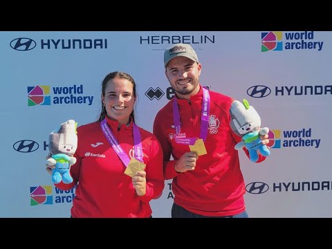 Històrica Èlia Canales, campiona del món de tir amb arc per parelles mixtes