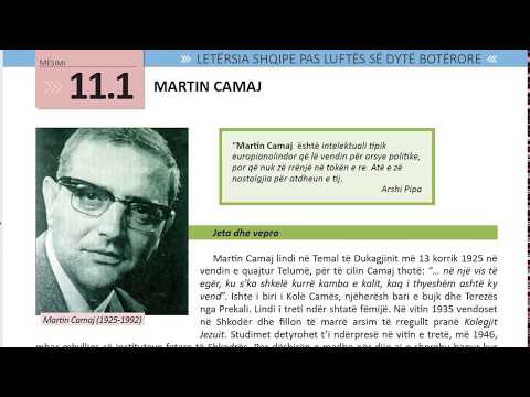 Letersia Berthame 12 Mesimi 11 1 Jeta dhe vepra e Martin Camajt