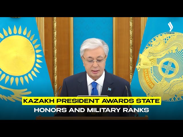 Kazakh President awards state honors and military ranks