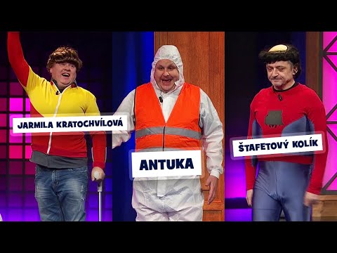 Partička: Párty: Antuka, Jarmila Kratochvílová, startovací pistole a štafetový kolík