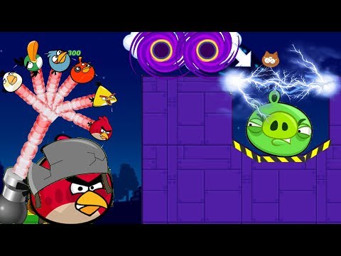 Angry Birds Cannon Hacked 4 - HIT THE PIGGIES WITH ALL BIRDS TO RESCUE TEAM!