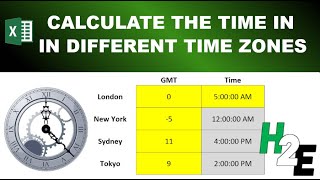 Calculating Time in Different Time Zones in Excel