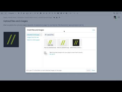 Upload Files and Images - Learn Atlassian Confluence & Linchpin Intranet #18