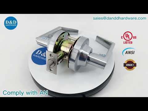 UL ANSI Grade 1 Grade  2 Door Furniture Ironmongery Zinc Alloy Fire Rated Handle Lock Set American Standard Safety Cylinder Tubular Lever Lock