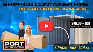 Shipping Container Hire - Port Shipping Containers