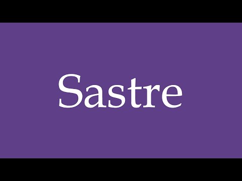Como Pronunciar ''Sastre'' (Tailor) Correctamente en Español
