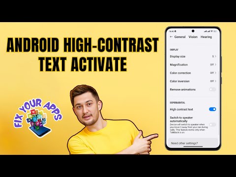 How to Activate High-Contrast Text on Android