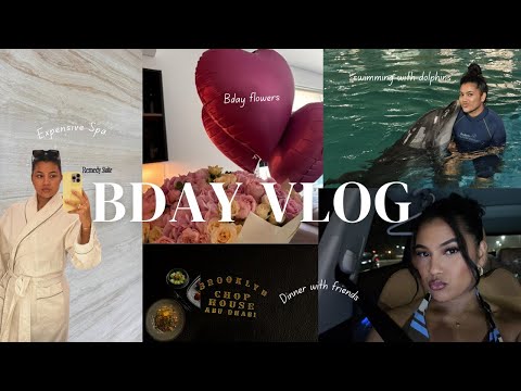 Dubai Vlog: A wholesome Bday 🤍 Dinner, Swimming with dolphins, Luxury Spa..
