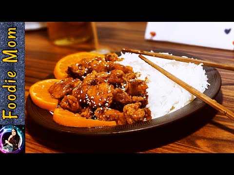 ASMR | Homemade Tasty & Easy Orange Chicken Recipe | Foodie Mom