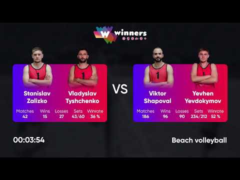 08:10 S. Zalizko / V. Tyshchenko - V. Shapoval / Y. Yevdokymov 31.07.2022 | Winners Beach Volleyball