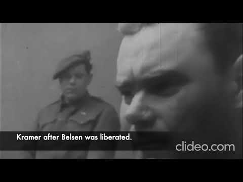 Josef Kramer  Nazi war criminal apprehend by British forces on April 15, 1945
