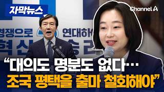 진보당 김재연 “조국, 이토록 비정하게 신의 밟고 올라서나” [현장영상] / 채널A