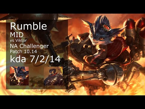 Rumble Mid vs Viktor - NA Challenger 7/2/14 Patch 10.14 Gameplay