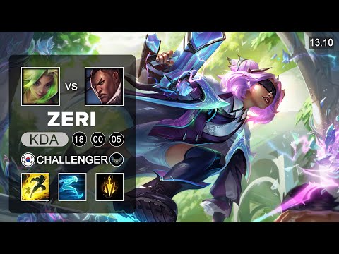Zeri vs Lucian ADC - KR Challenger - Patch 13.10 Season 13