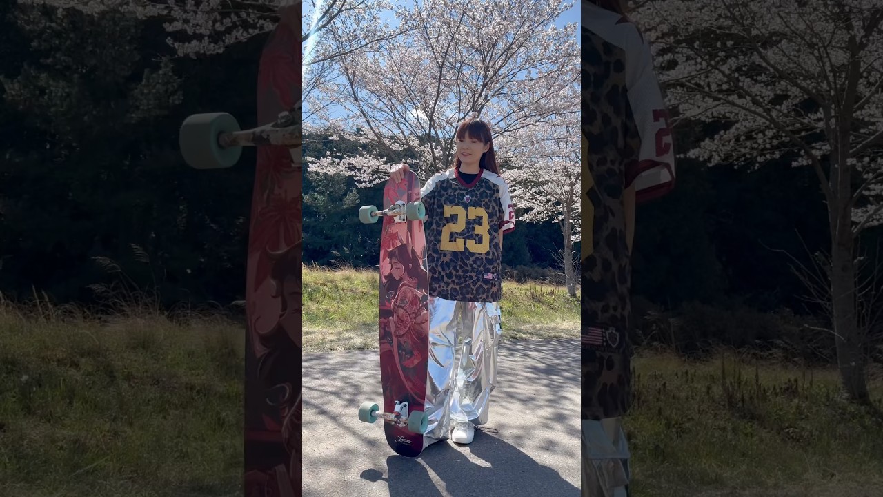 yukiringo0423 #ロンスケ #ロングスケートボード #longboard #スケートボード #skateboarding #スケボー #フラットスキム #longboarding