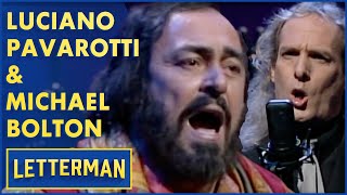 Luciano Pavarotti &amp; Michael Bolton Sing &quot;Nessun Dorma&quot; | Letterman