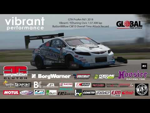 CW13 Overall Time Attack Record  Vibrant / PZtuning Civic at 2018 GTA Rd1 ButtonWillow Raceway InCar