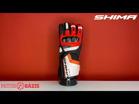 SHIMA STR-2 Motoros kesztyű, Red fluo