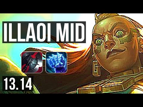 ILLAOI vs AKALI (MID) | 2.8M mastery, 9/1/2, Rank 8 Illaoi, 800+ games | EUW Grandmaster | 13.14