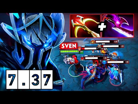 Almost 1K GPM Sven 38Kills One Shot Rampage in 5K MMR 7.37 Patch