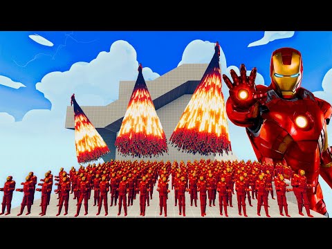 100x IRON MAN +  1x GIANT vs 4x EVERY GOD   Totally Accurate Battle Simulator TABS