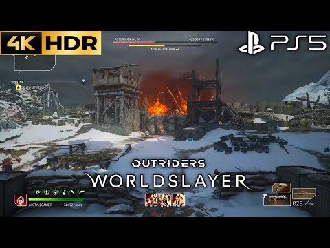 Defend Rift Town Outriders Worldslayer Brink Gameplay Walkthrough PS5 4K 60FPS HDR |Worldslayer Pyro