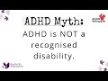 ADHD MYTH: ADHD is not a recognized disability