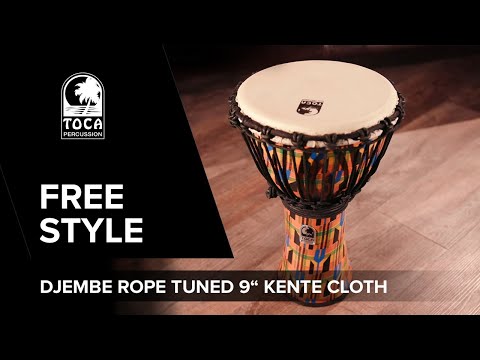 Джембе TOCA Freestyle Rope Tuned SFDJ-9K (9") Kente Cloth - фото 1 - id-p2978239479