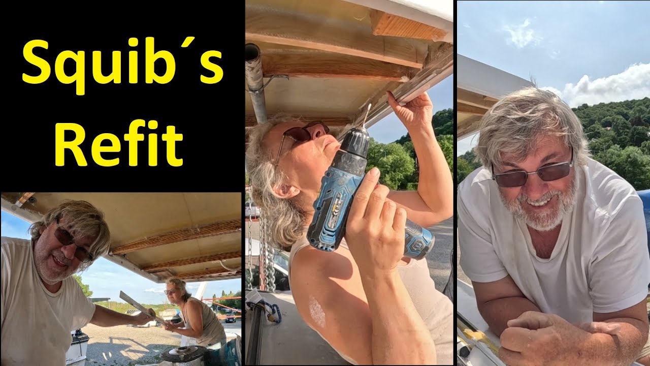 Squib's Refit - Epoxy work in Viennese dialect - Mounting keder rails - Covers for solar panels /75