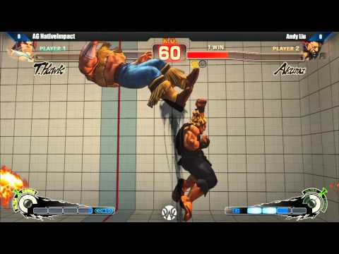 Cannes Winter Clash Qualifier - USF4 - AG NativeImpact (T. Hawk) vs Andy Liu (Akuma)