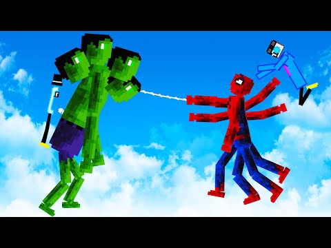 We Mutate The Hulk and Spider-Man with Weird Experiments in People Playground!
