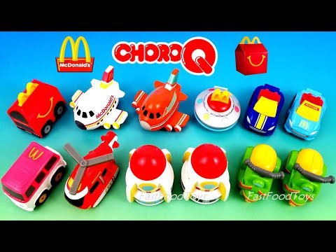 2018 FULL WORLD SET McDONALDS CHORO Q HAPPY MEAL TOYS PENNY RACERS CARS TOMY 12 KIDS UNBOXING ASIA Video