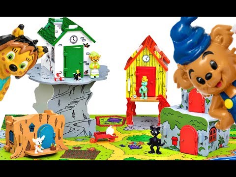 Bamsebyn Uppackning - Bamse och hans vänner bygger ihop Bamses värld - Lek och lär med Bamse